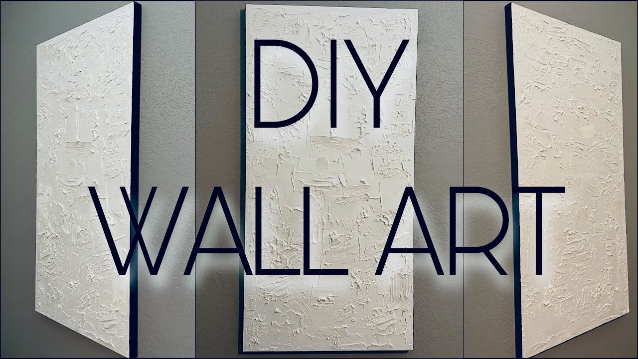 DIY WALL ART BLACK AND WHITE SPACKLE TEXTURE YouTube