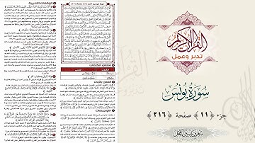 القرآن تدبر وعمل : صفحة 216 ، سورة يونس ، جزء 11 || د. ماهر ياسين الفحل