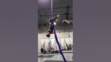 No hand back balance drop aerial silks