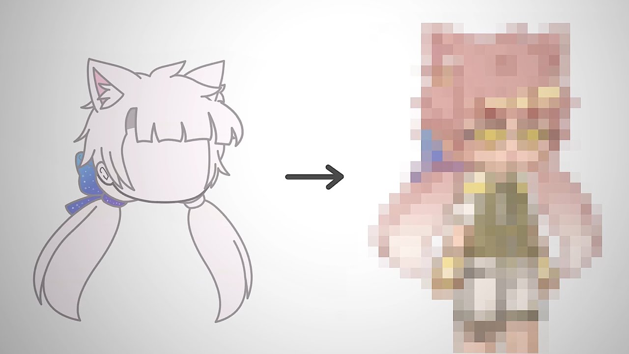 making an oc using random generated hair / gacha club - YouTube