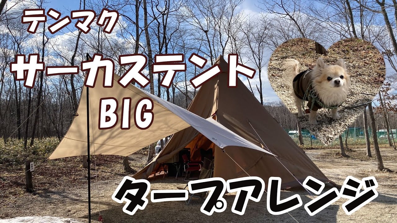 キャンプ】サーカステントBIGタープアレンジ！春キャンプ♪ - YouTube