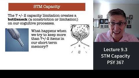 367 Lecture 9.3 How much information can you hold in your Short Term Memory?