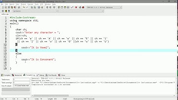 Lecture# 20 Find Vowel or Consonant using if-else| C++ Programming Tutorials in Urdu
