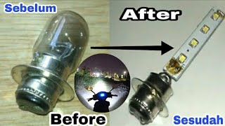 Lampu led motor dari barang bekas