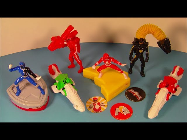 2005 POWER RANGERS SET OF 6 McDONALD'S HAPPY MEAL KID'S TOY'S VIDEO REVIEW  - YouTube