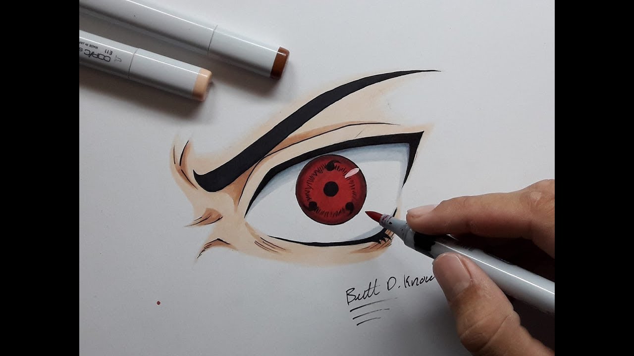 How To Draw Sasuke Sharingan Tutorial