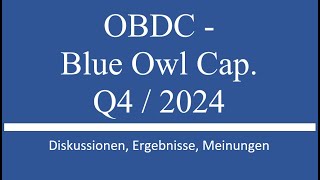 Aktie im Depot: OBDC - Blue Owl  Cap. BDC Q4 2024 Zahlen
