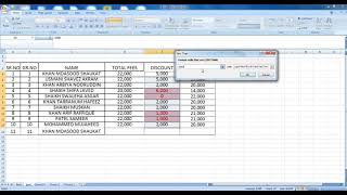 Excel Lesson 5-Use of Conditional Formatting to Highlight required Data.