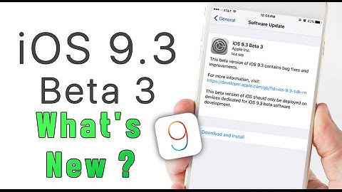 iOS 9.3 Beta 3 What