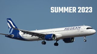 SUMMER PLANE SPOTTING at Athens Airport (ATH/LGAV) | 16 minutes, 27 landings | Part 1