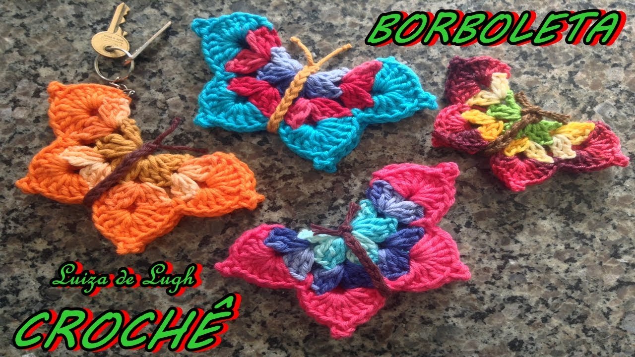 BORBOLETA MULTIUSO CROCHÊ #LUIZA DE LUGH