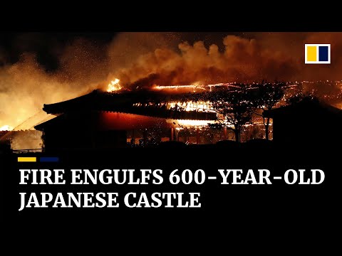 Fire engulfs Japan’s 600-year-old Shuri Castle, a World Heritage Site in Okinawa
