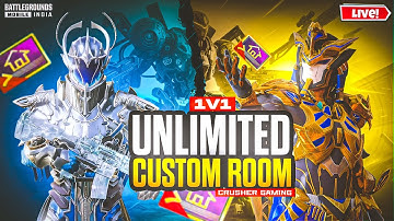 1V1 TDM LIVE 🔥 CUSTOM ROOM FIGHTS | SHORTS LIVE | Crusher Gaming #1v1tdm #tdm #bgmi #gaming