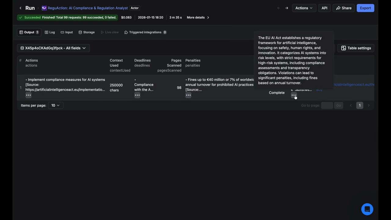 ReguAction: Automating Regulatory Intelligence with Grounded AI & Deep-Scan Technology