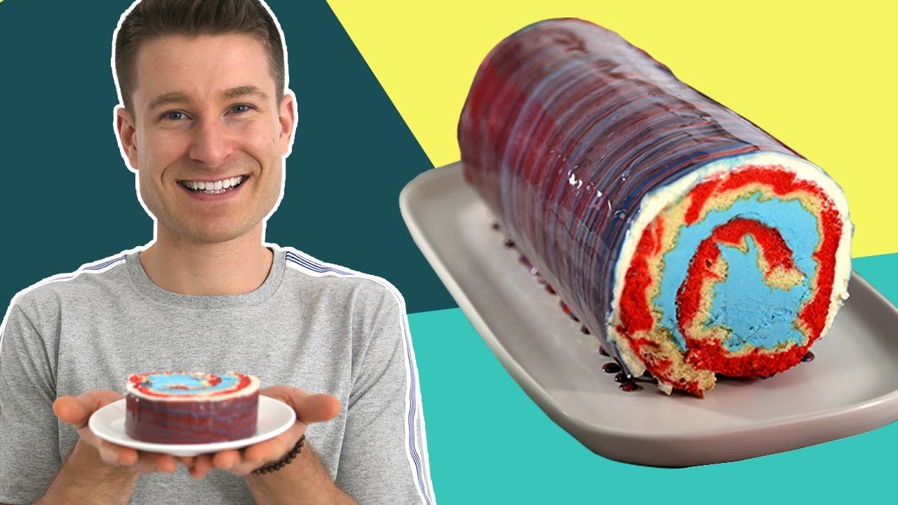 Dan Bakes a Patriotic Roulade Cake 