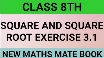 Square and square root exercise 3.1||maths mate madhubun||
