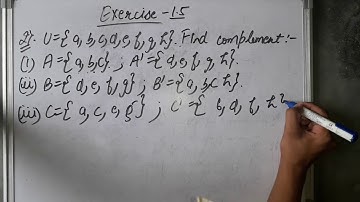 Class 11 Maths || Chapter 1 Sets Exercise 1.5