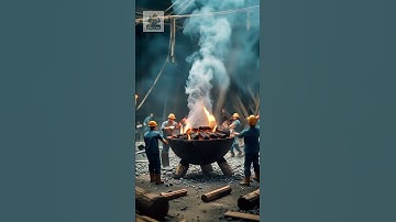 TINY WORKERS Cooking a Giant Grilled Fish 🔥🐟 #Shorts #aiart #miniworkers #tinyworkers