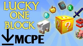 Lucky one block map for Minecraft bedrock with download link