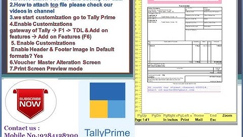 Advanced or Amazing  TDL Header and Footer Image  in Tally Prime  File Education Tally