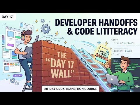 The "Day 17 Wall" – Developer Handoffs & Code Literacy | 28-Day UI/UX Transition Course