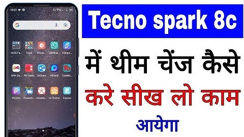 Tecno spark 8c me theme change Kaise kare ।। how to change theme in Tecno Spark 8c