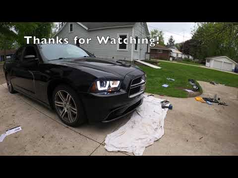 2012 Dodge Charger Headlight Conversion - YouTube