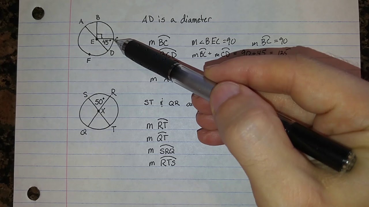 Geometry! Measuring Angles and Arcs! Extra Practice! - YouTube