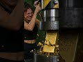 A girl crushing a gold using hydrologic 😀#viralshorts #amazing