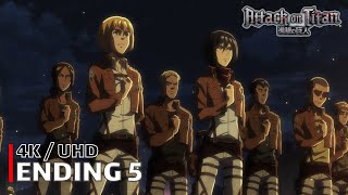 Attack On Titan - Ending 5 【Name Of Love】 4K / Uhd Creditless | Cc