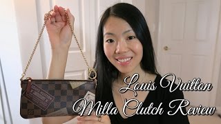 Louis Vuitton Pochette Milla MM Review,Milla Clutch Damier Azur