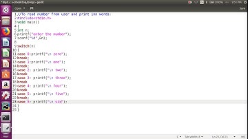 to read digit from user and print in words using c
