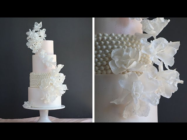 Wafer Paper Flower Tutorial + Basketweave Cake