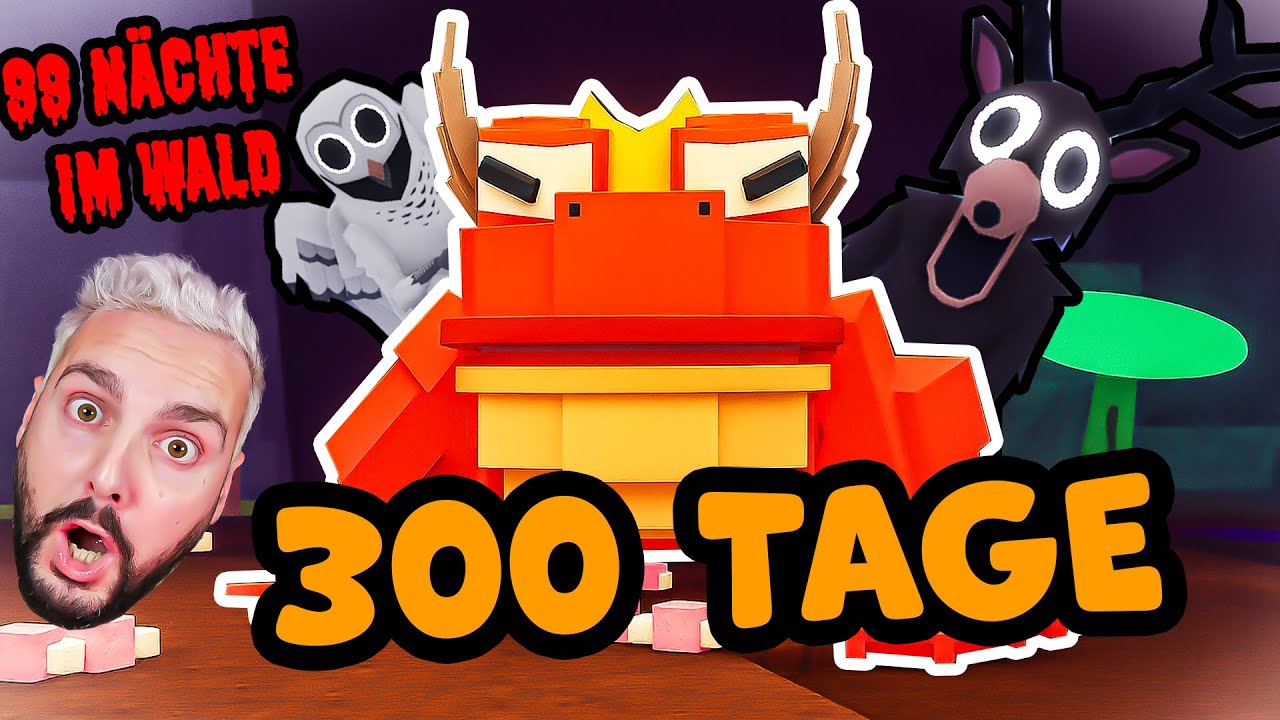 300 TAGE BEI 99 Nächte im Wald ÜBERLEBT! 3H Roblox mit Kaan, Dania, Claudio