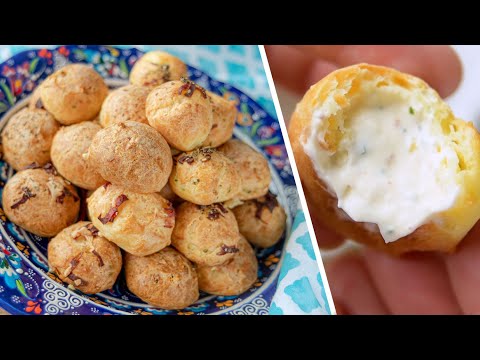 Вкуснейшие СЫРНЫЕ ПРОФИТРОЛИ | лучшие заварные булочки с сыром | ГУЖЕРЫ 2.0