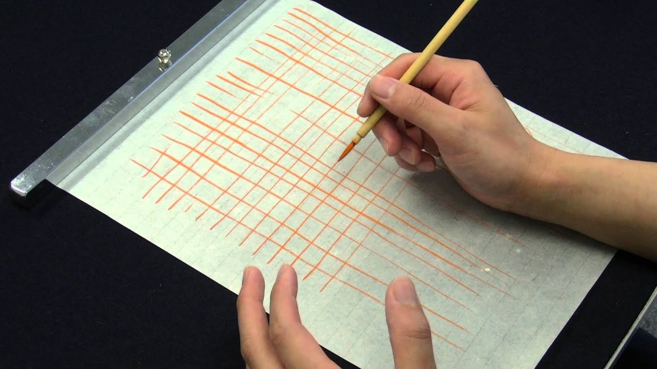 仮名書道の基本的な筆遣い How to write a basic line of KANA - YouTube