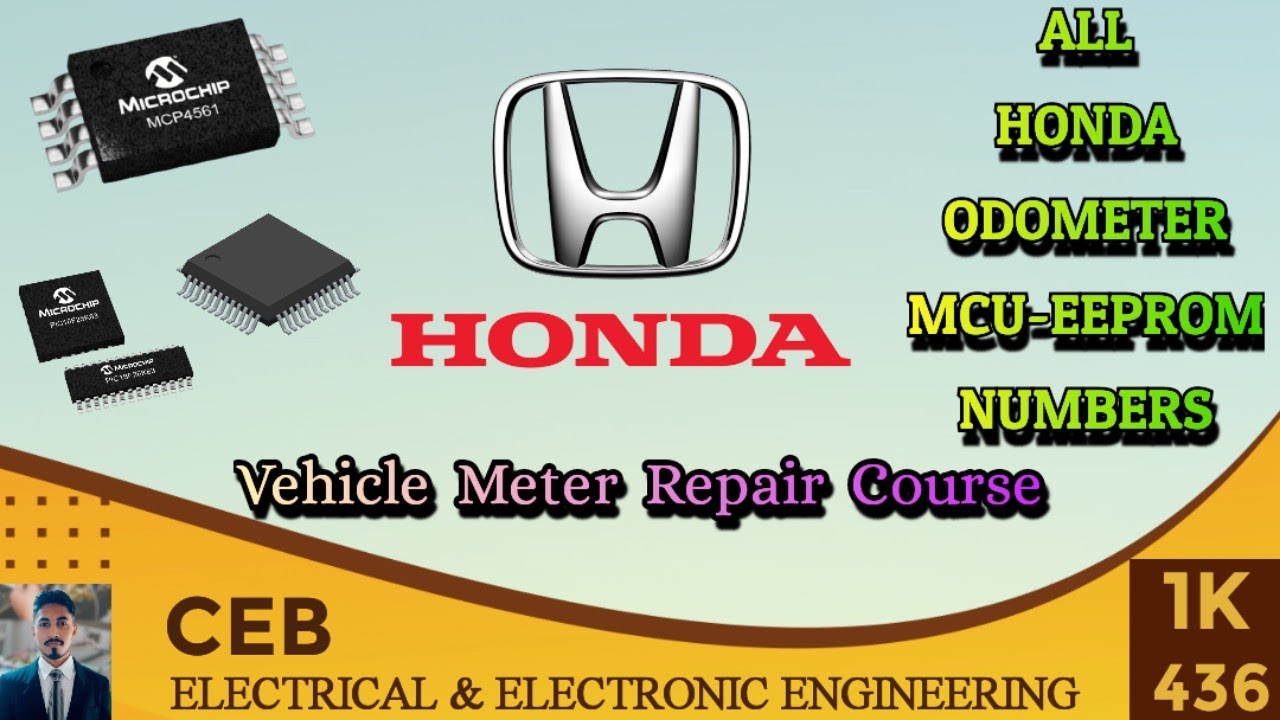 All HONDA ODOMETER eeprom & mcu numbers | HONDA CLUSTER MILEAGE