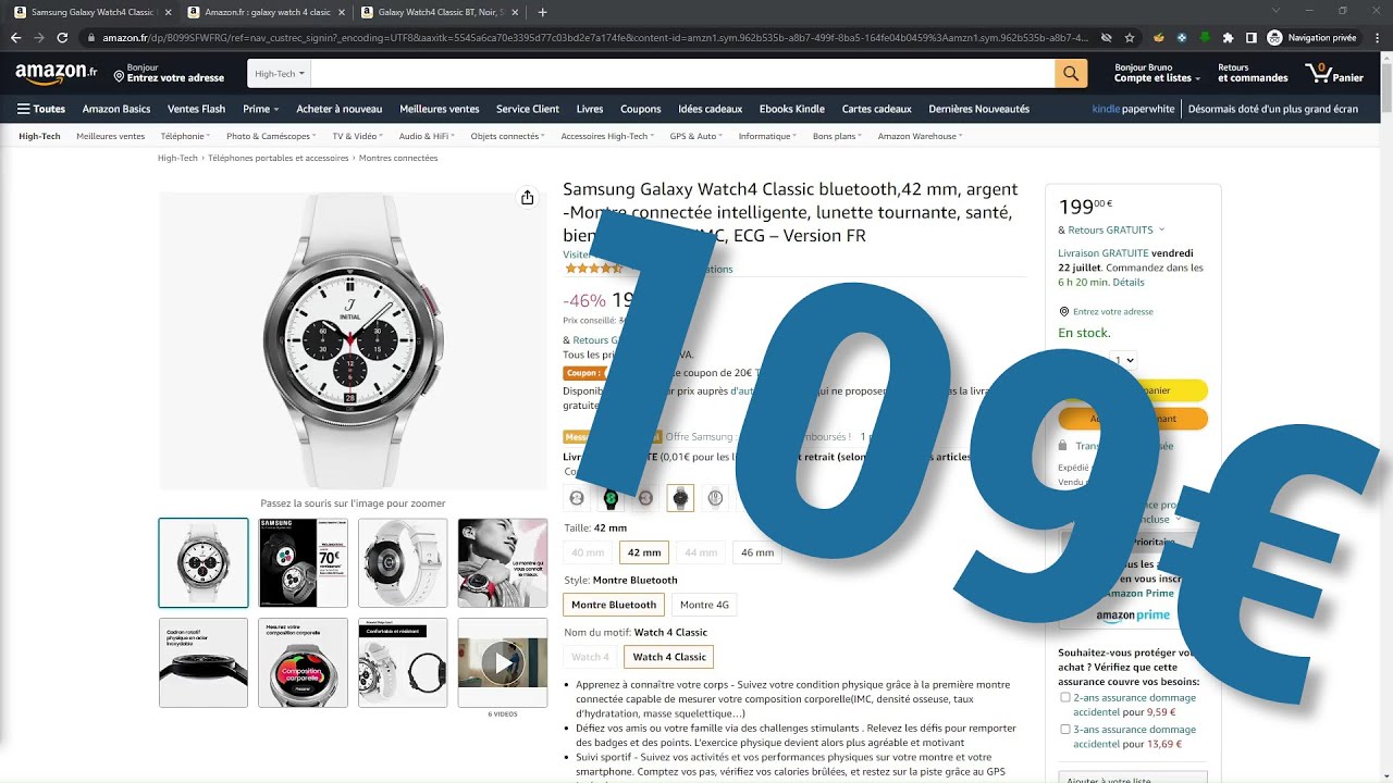 Bon Plan | Samsung Galaxy Watch 4 Classic Silver à 109 €