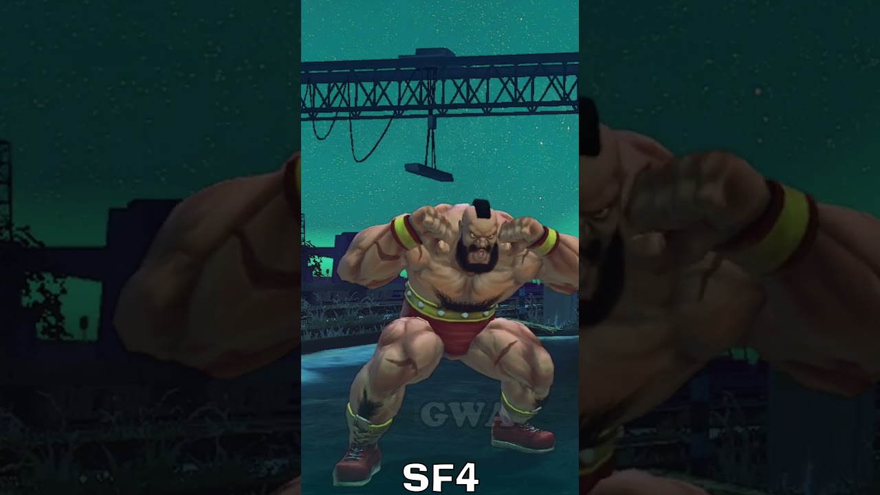 Zangief brings back some of his classic Street Fighter 2 win poses