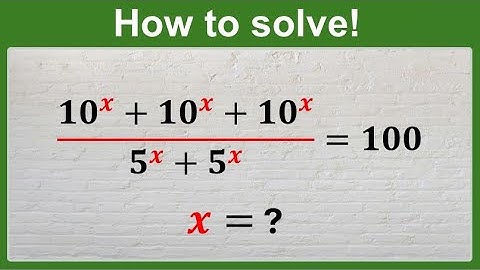 A nice exponential equation | Solve for x | Japanese Math Olympiad