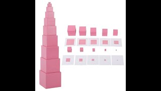 البرج الوردى منتسورى وطريقه تقديمه the pink tower montessori lessone