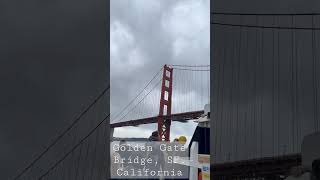 Golden Gate Bridge from water, SF, CA- كوبرى جولدن جيت المعدنى بسان فرانسيسكو، كاليفورنيا