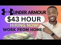 Under Armour WORK FROM HOME | High paying REMOTE jobs that you can start ASAP 2023