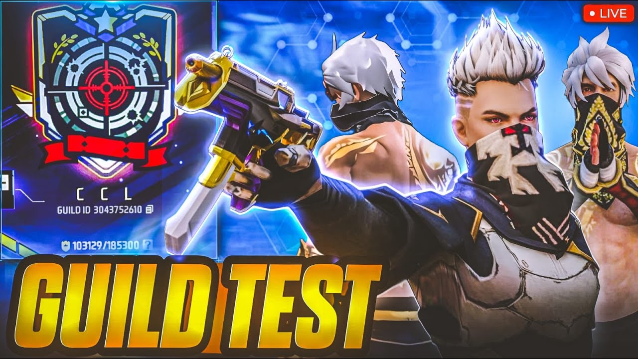 😎 1v1 GUILD TEST |GUILD VS GUILD | TEAM CODE GIVEAWAY | #freefirelive # ...