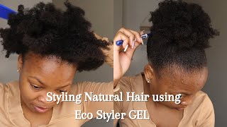 Styling natural hair/4c hair in 5 minutes using Eco Styler Gel |South african YouTube |Minenhle Goge