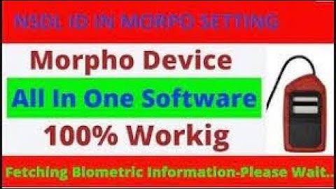 nsdl paam pan card portal morpho device setting