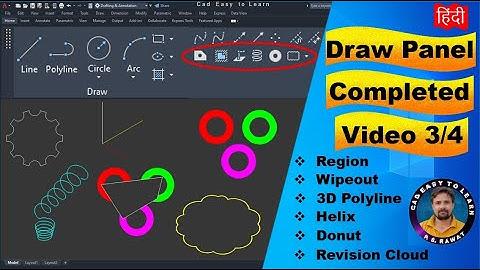 Region , Wipeout , 3D Polyline , Helix , Donut , and Revision Cloud