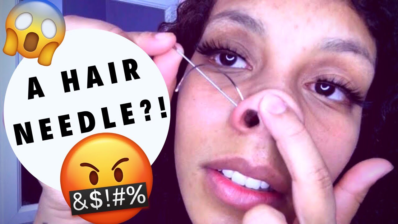 PIERCING MY NOSE WITH A WIG NEEDLETWICE!! (PAINFUL) YouTube