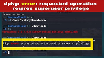 dpkg : error: requested operation requires Superuser Privilege.