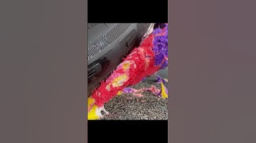Crushing Crunchy & Soft Things by Car! EXPERIMENT Car vs lollipops #shorts #asmr #asmrsound